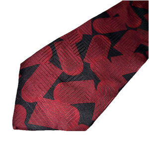 Kuppenheimer Premier Edition Silk Tie Unique Pattern Red And Black